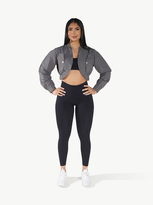 CLEARANCE - PNX - Paloma Crop Jacket - Grey