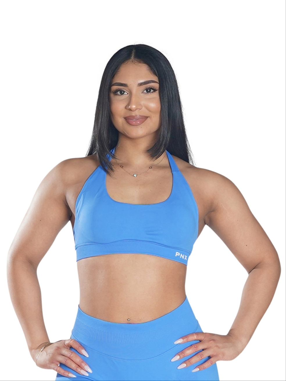 PNX - Nova Halter Neck Sports Bra - Electric Blue