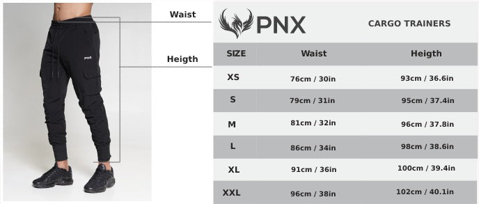 PNX - Cargo Trainers - Black