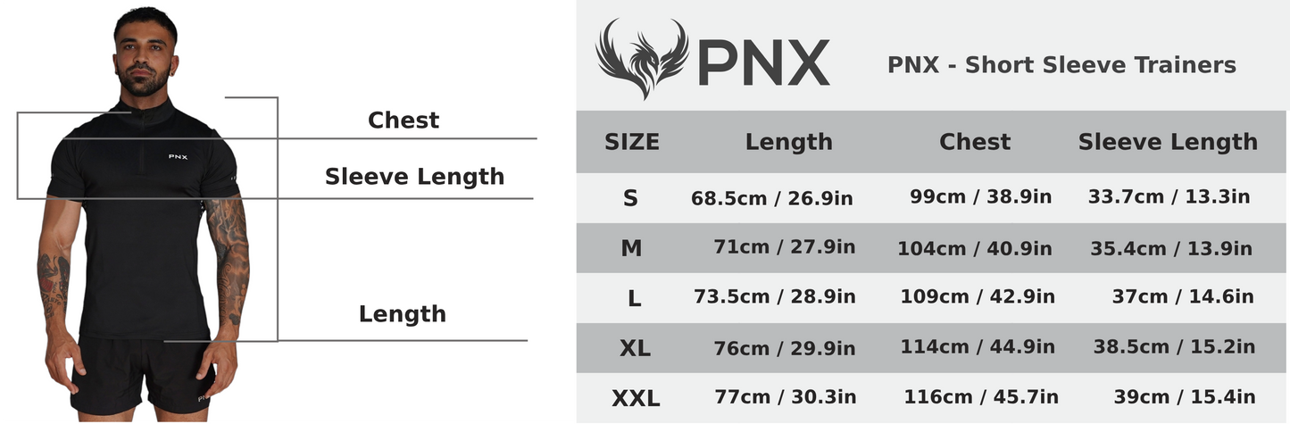 CLEARANCE PNX - Short Sleeve Trainers - Black