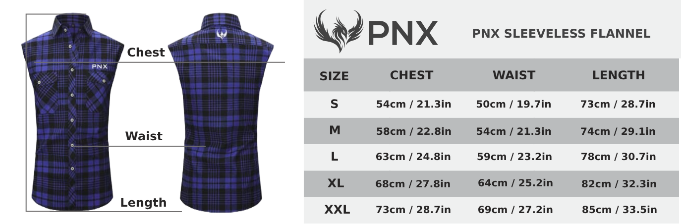PNX - Sleeveless Flannel - Blue
