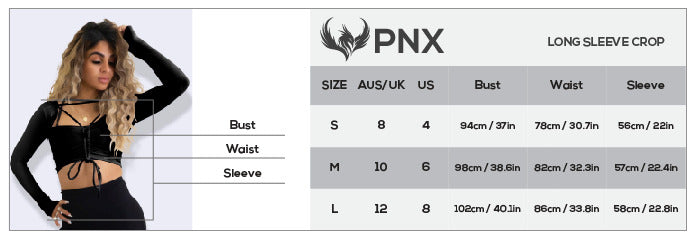 Clearance PNX - Long sleeve Scrunch crop top