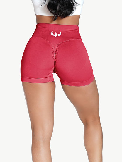 Aida Cross Over Scrunch Shorts - Red