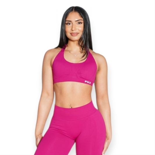 PNX - Nova Halter Neck Sports Bra - Berry