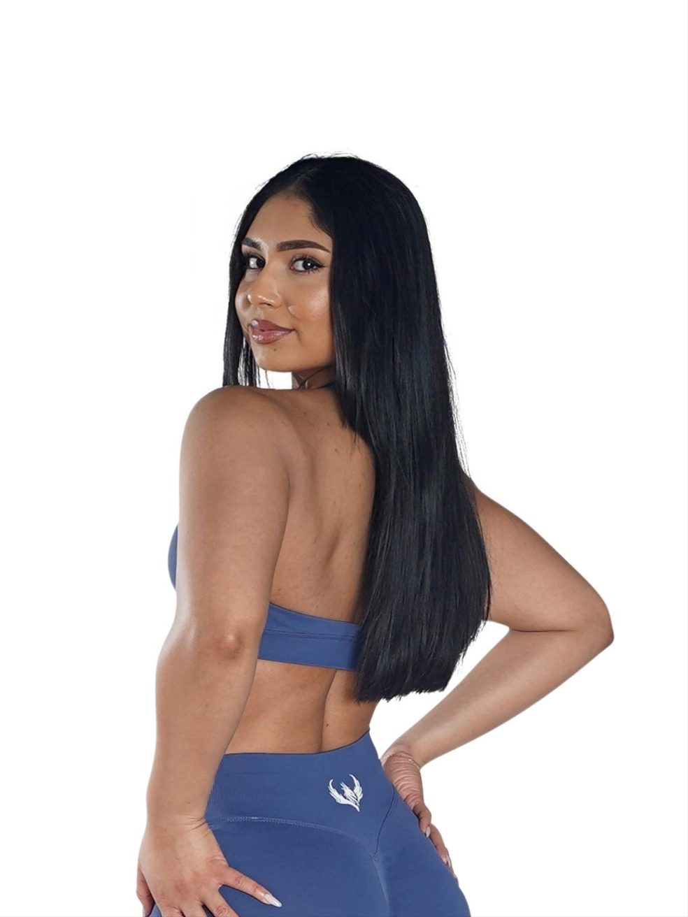 PNX - Nova Halter Neck Sports Bra - Cool Blue