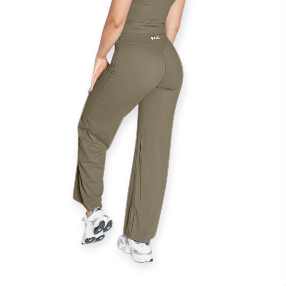 PNX - Josie Straight Leg Leggings - Olive Green - Dropping October 15 - Pre Oder Now