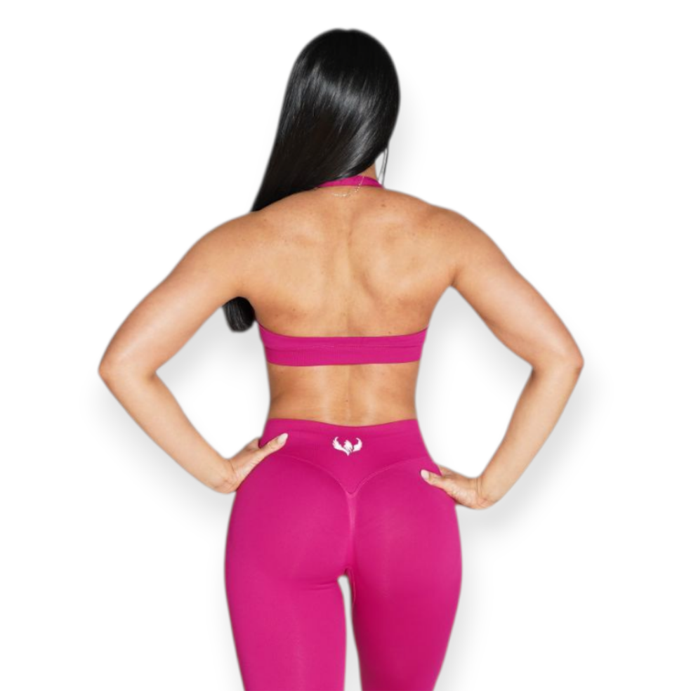 PNX - Nova Halter Neck Sports Bra - Berry