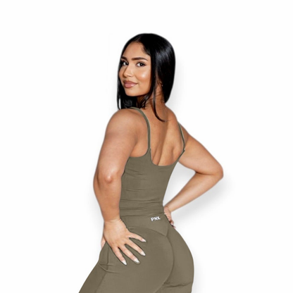 PNX - Josie Singlet - Olive Green