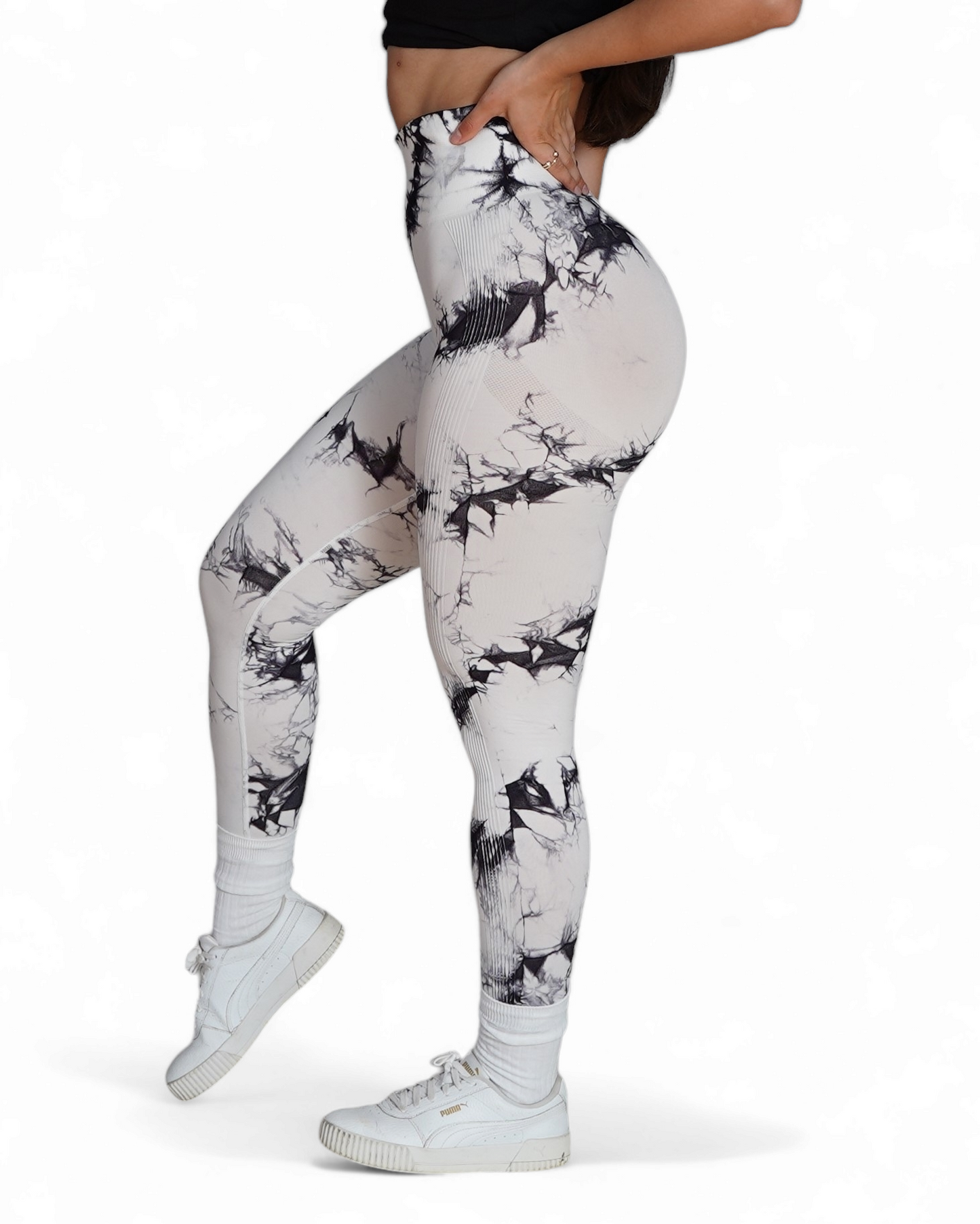 Clearance PNX - Aida TD Leggings  - White/Black