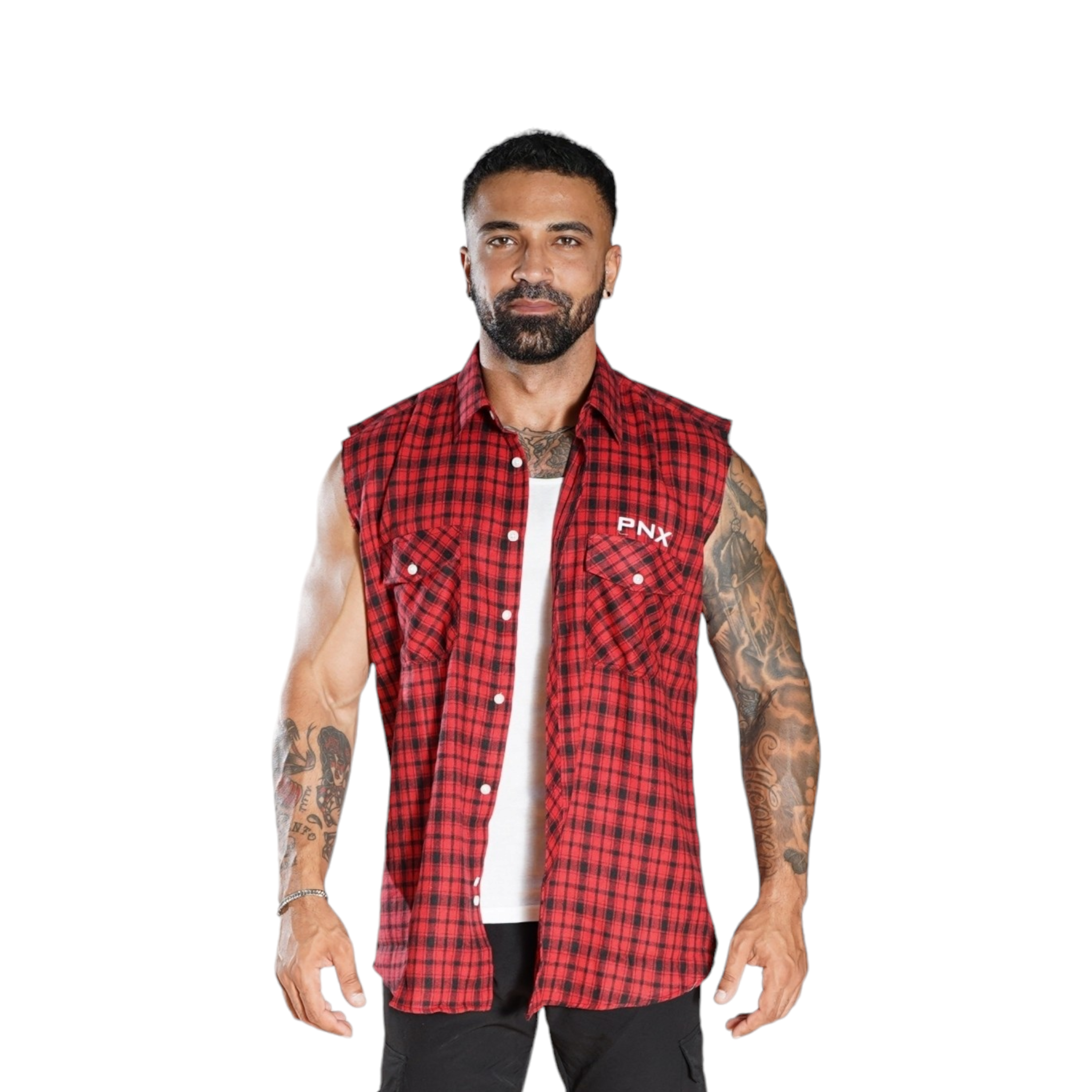 PNX - Sleeveless Flannel - Red