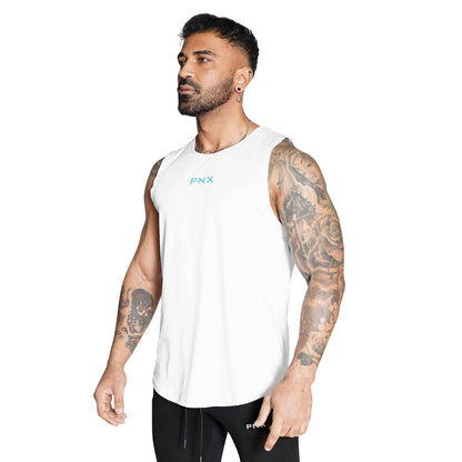 PNX - NXT-GEN Legend Tank Top - White with Aqua