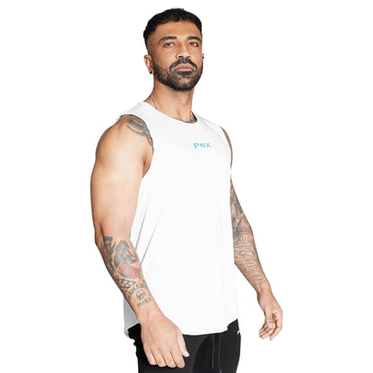 PNX - NXT-GEN Legend Tank Top - White with Aqua