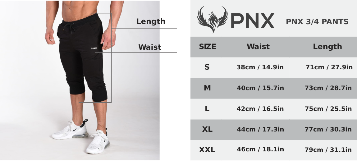 PNX - 3/4 length Pants - Black