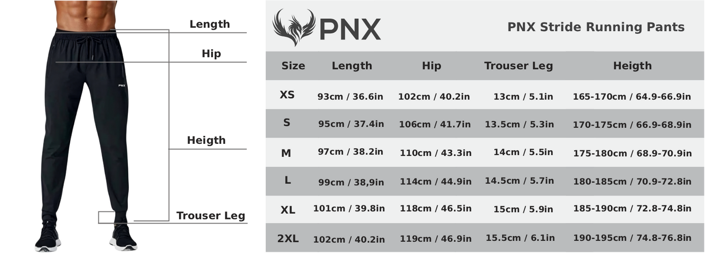 PNX - Stride Running Pants - Black