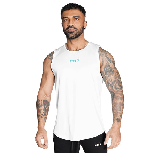 PNX - NXT-GEN Legend Tank Top - White with Aqua
